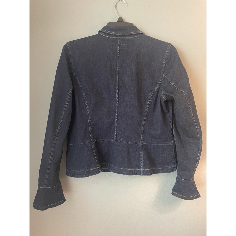 Lauren Jeans Co Ralph Lauren Jean Jacket Womens Medium Denim Dark Wash VTG SZ 14 - Picture 5 of 5